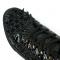 Fiesso Black Glittered / Spiked Alligator Print PU Leather High Top Sneakers FI2369